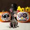 Day of The Dead Cat Figurine, 5.9" Resin Dia De Los Muertos Sugar Skull Statue Ofrenda Altar Table Top Decorations for Home